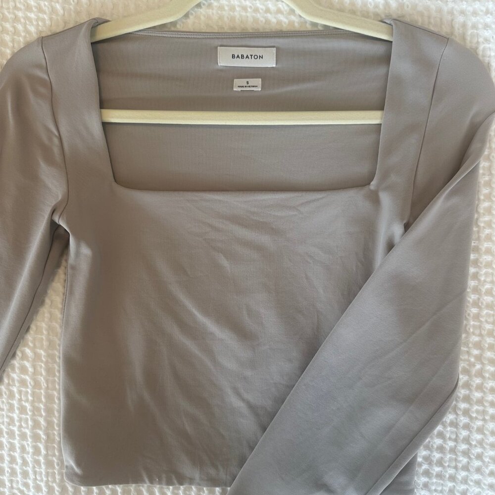 Aritzia Stone Grey Long Sleeve
